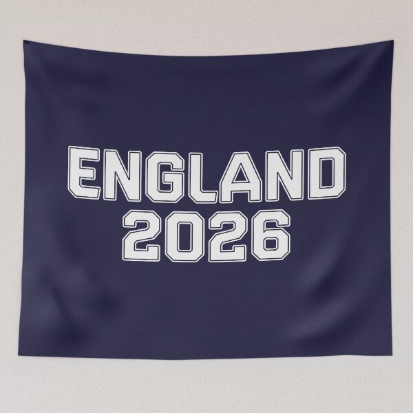 Item preview, England 2026 World Cup (White with Navy & White Outline) designed and sold by STUDIO-72.