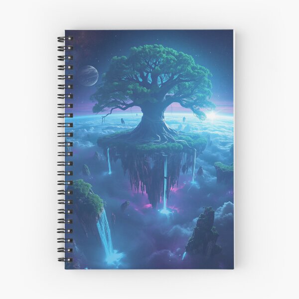 Item preview, World Tree Floating Islands Fantasy Alien Landscape designed and sold by Luminous Wilds.