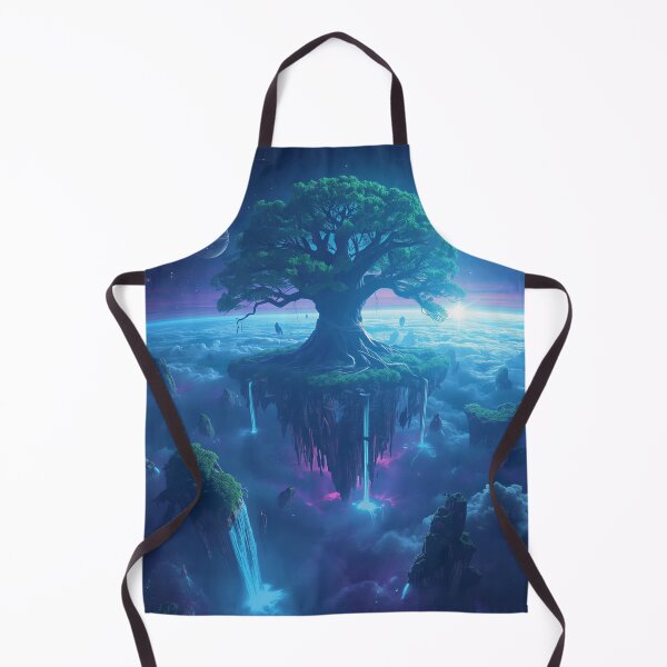 Item preview, World Tree Floating Islands Fantasy Alien Landscape designed and sold by Luminous Wilds.