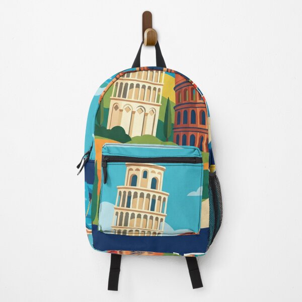 Item preview, Italy Travel Poster - Flat Retro Art Print designed and sold by cocakoki.