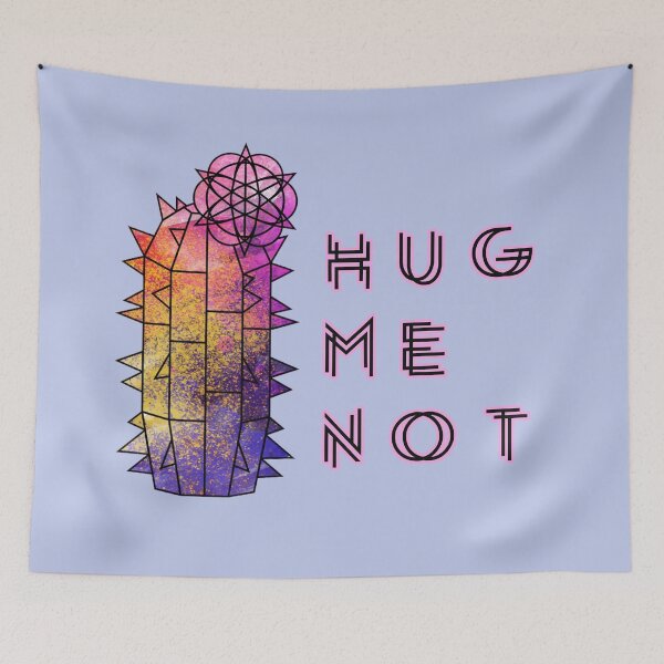 Item preview, Geometry Cactus – Hug Me Not Funny Introvert Design designed and sold by GraphicComet.