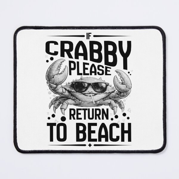Item preview, If Crabby Please Return To The Beach Funny Coastal Crab Lover Summer Vacation T-Shirt designed and sold by Teetreasure2.
