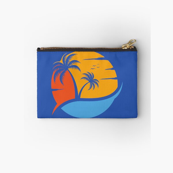 Item preview, Retro Summer Sunset Circle Palm Trees Tropical Beach designed and sold by SolutionsArt.