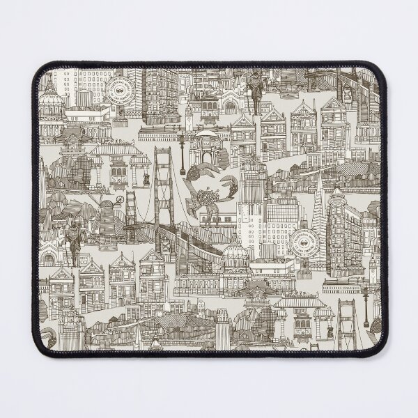 Item preview, San Francisco toile tea brown strong white designed and sold by scrummy.