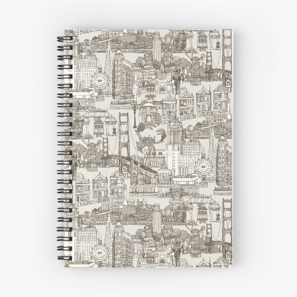Item preview, San Francisco toile tea brown strong white designed and sold by scrummy.