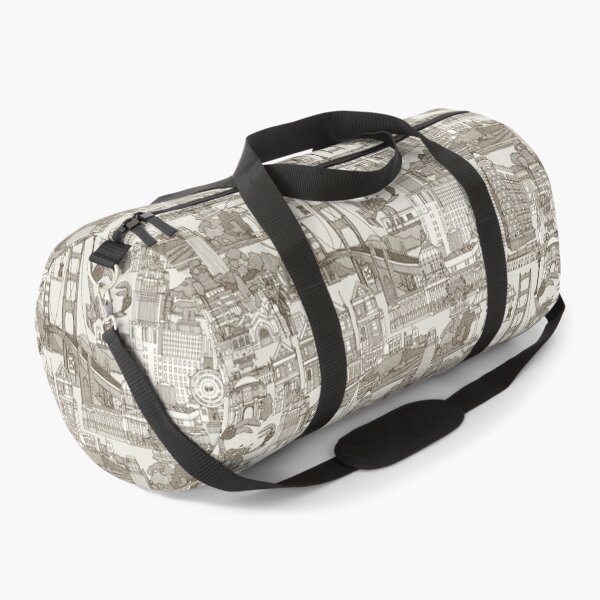 Item preview, San Francisco toile tea brown strong white designed and sold by scrummy.