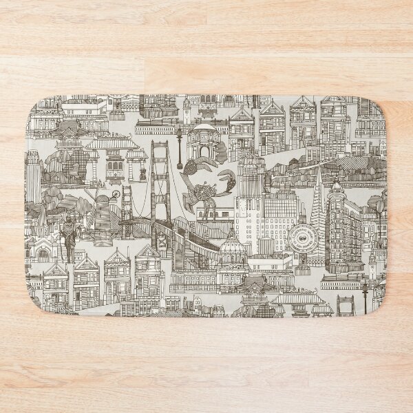 Item preview, San Francisco toile tea brown strong white designed and sold by scrummy.