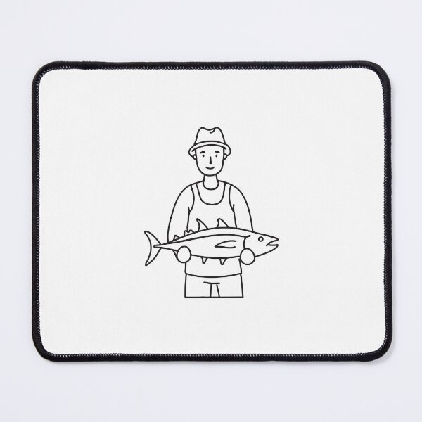 Item preview, Fisherman Holding Fresh Tuna Fish designed and sold by rasagamastore.