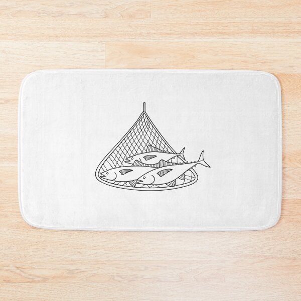 Item preview, Group of Tuna Fish on Fishing Net designed and sold by rasagamastore.
