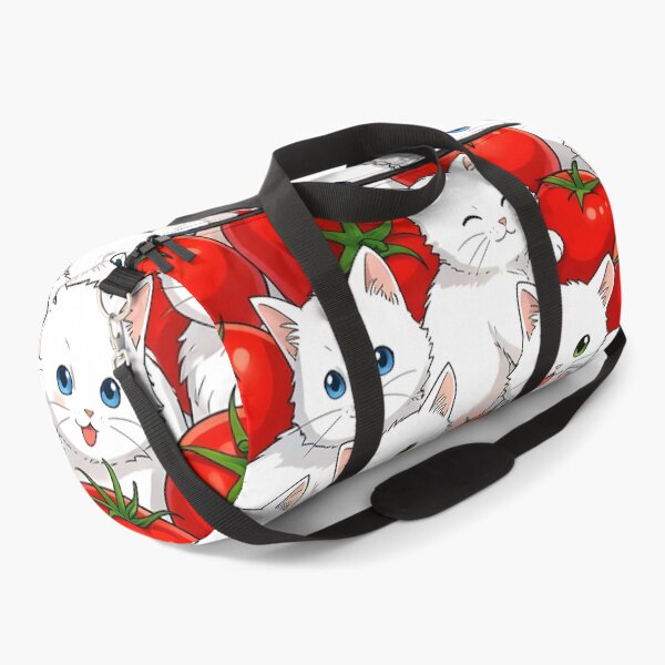 Item preview, White Kittens and Tomatoes – Cute Cat Pattern Aesthetic designed and sold by EmeraldeaArt.