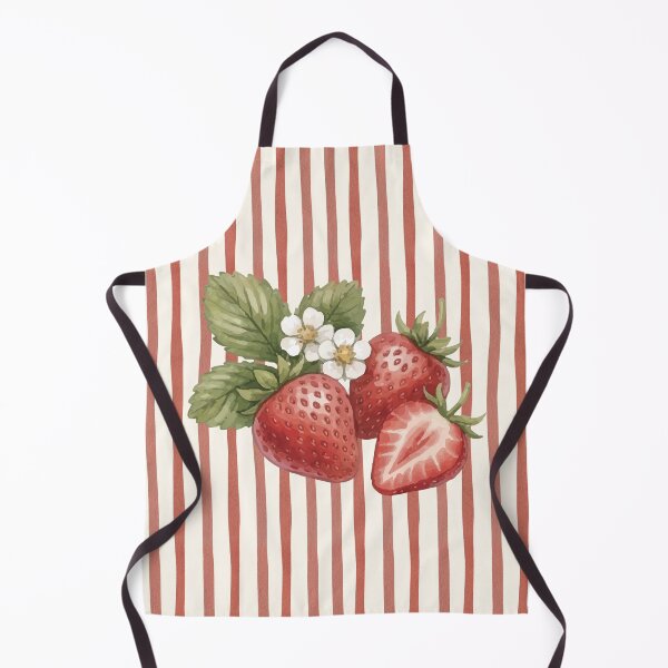 Item preview, Watercolor Strawberry Blossom on Striped Background designed and sold by HBBS DESIGNS.