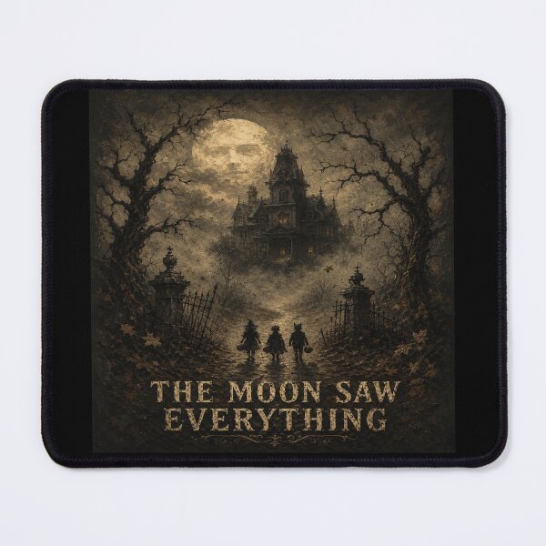 Item preview, The Moon Saw Everything Gothic Haunted House Halloween Tee designed and sold by POD DYNASTY.