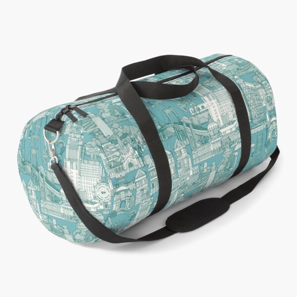 Item preview, San Francisco toile viridian turquoise blue designed and sold by scrummy.