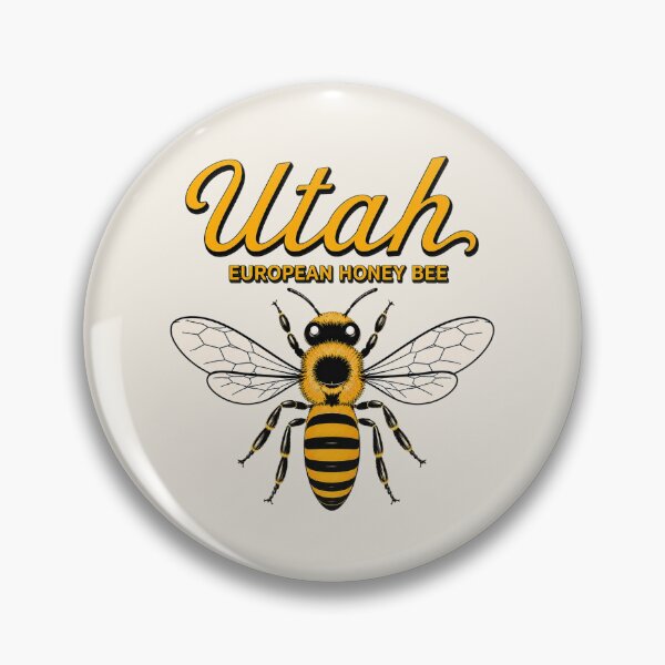 Item preview, Utah European Honey Bee – State Insect Art Print designed and sold by The-Drip-Studio.