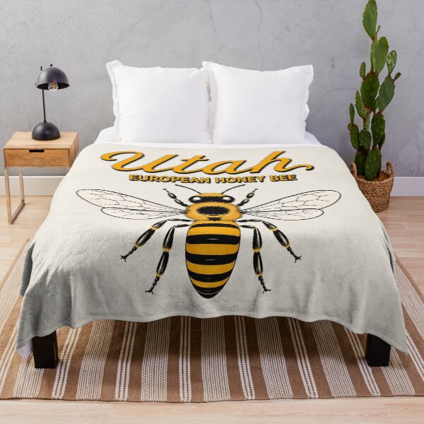 Item preview, Utah European Honey Bee – State Insect Art Print designed and sold by The-Drip-Studio.