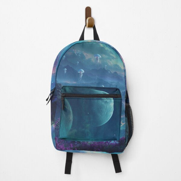 Item preview, Floating Jellyfish Kingdom Bioluminescent Alien Landscape designed and sold by Luminous Wilds.