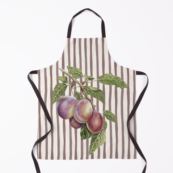 Item preview, Watercolor Plum Branch on Striped Background designed and sold by HBBS DESIGNS.