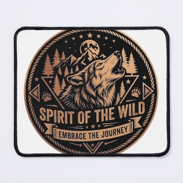 Item preview, Spirit of the Wild Howling Wolf Vintage Emblem designed and sold by Munib320.