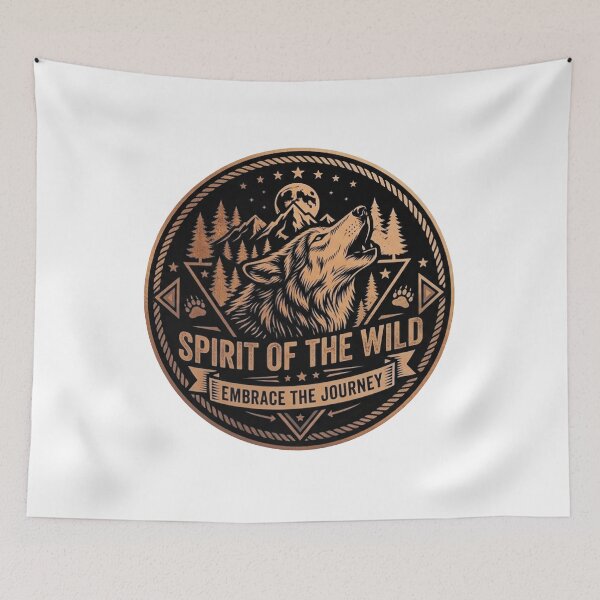 Item preview, Spirit of the Wild Howling Wolf Vintage Emblem designed and sold by Munib320.