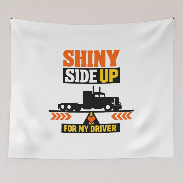 Item preview, Trucker Wife Safety Blessing Shiny Side Up Design designed and sold by pirminio.