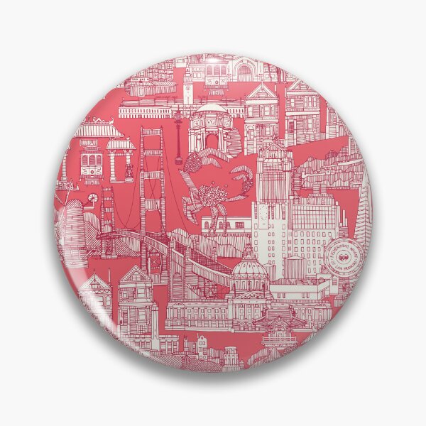 Item preview, San Francisco toile viva magenta rose pink designed and sold by scrummy.
