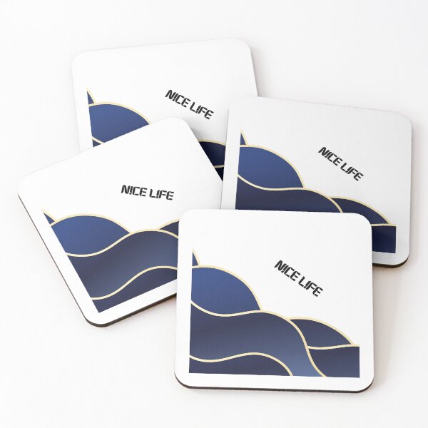 Item preview, Nice Life – Abstract Wave Art Navy Blue designed and sold by N0irNest.