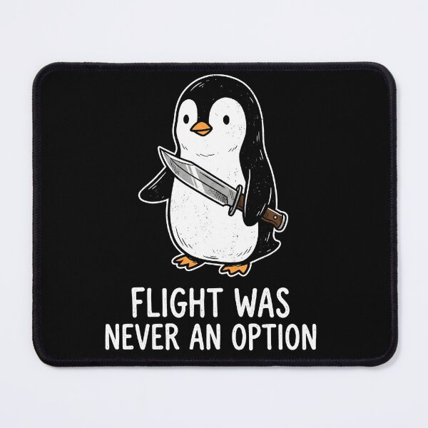 Item preview, Flight Was Never An Option Funny Penguin Knife Meme designed and sold by ArcaneArtistry.