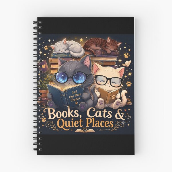 Item preview, Books Cats & Quiet Places - Cute Cats While Reading designed and sold by thirtyonestars.