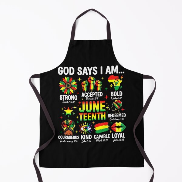 Aperçu de l'œuvre Dieu dit que je suis fier de l'histoire noire chrétienne du Juneteenth créée et vendue par ArcaneArtistry.