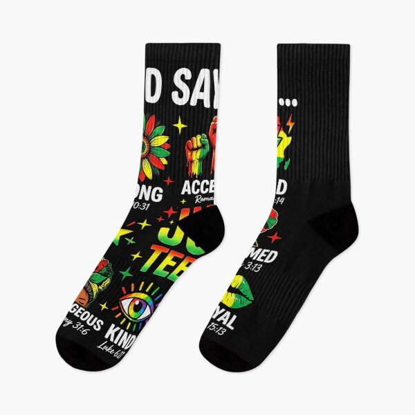 Item preview, God Says I Am Juneteenth Christian Black History Pride designed and sold by ArcaneArtistry.