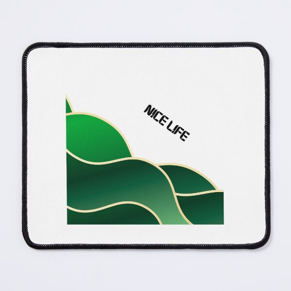 Item preview, Nice Life – Abstract Wave Art Dark Forest Green designed and sold by N0irNest.