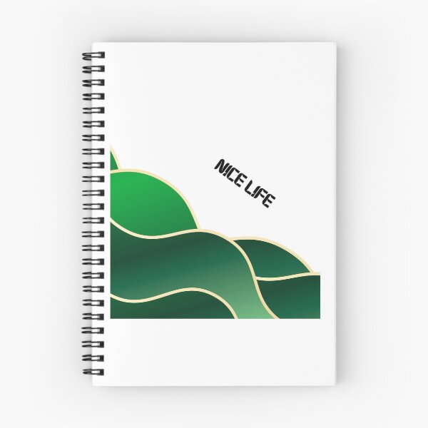 Item preview, Nice Life – Abstract Wave Art Dark Forest Green designed and sold by N0irNest.