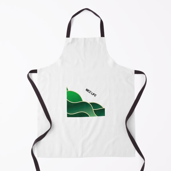 Item preview, Nice Life – Abstract Wave Art Dark Forest Green designed and sold by N0irNest.