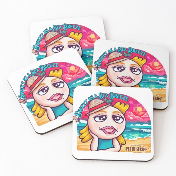 Item preview, Pattie Shrimp: Princess of the Shrimp Kingdom - Coastal Retro Vibe designed and sold by Surreal Characters & Cute Pups.