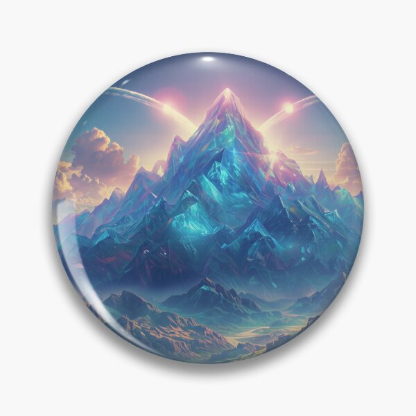 Item preview, Prism Mountains Surreal Sci-Fi Fantasy Landscape designed and sold by Luminous Wilds.