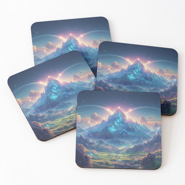 Item preview, Prism Mountains Surreal Sci-Fi Fantasy Landscape designed and sold by Luminous Wilds.