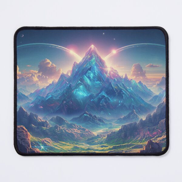 Item preview, Prism Mountains Surreal Sci-Fi Fantasy Landscape designed and sold by Luminous Wilds.