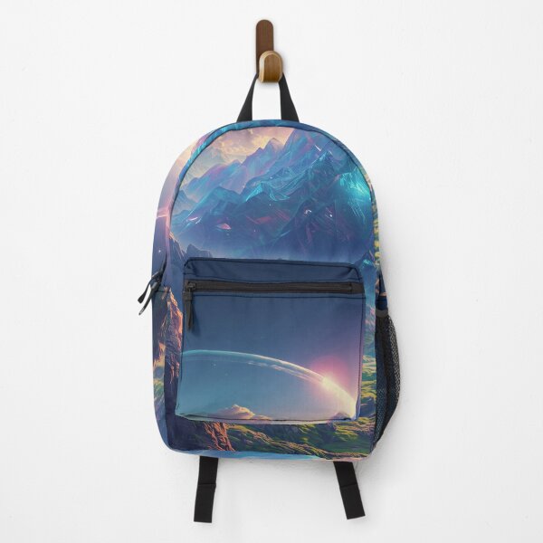 Item preview, Prism Mountains Surreal Sci-Fi Fantasy Landscape designed and sold by Luminous Wilds.