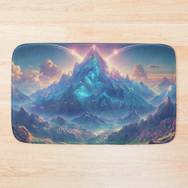 Item preview, Prism Mountains Surreal Sci-Fi Fantasy Landscape designed and sold by Luminous Wilds.
