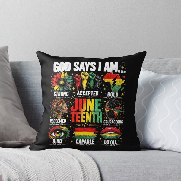 Item preview, God Says I Am Juneteenth Christian Black History Pride designed and sold by ArcaneArtistry.