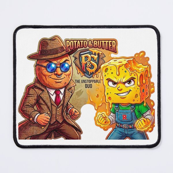 Item preview, Potato Detective and Butter Boy: The Unstoppable Duo Gaming Squad designed and sold by Japan Cyberpunk Universe & Surreal Characters.