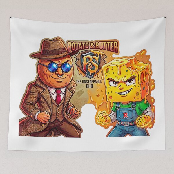 Item preview, Potato Detective and Butter Boy: The Unstoppable Duo Gaming Squad designed and sold by Surreal Characters & Cute Pups.