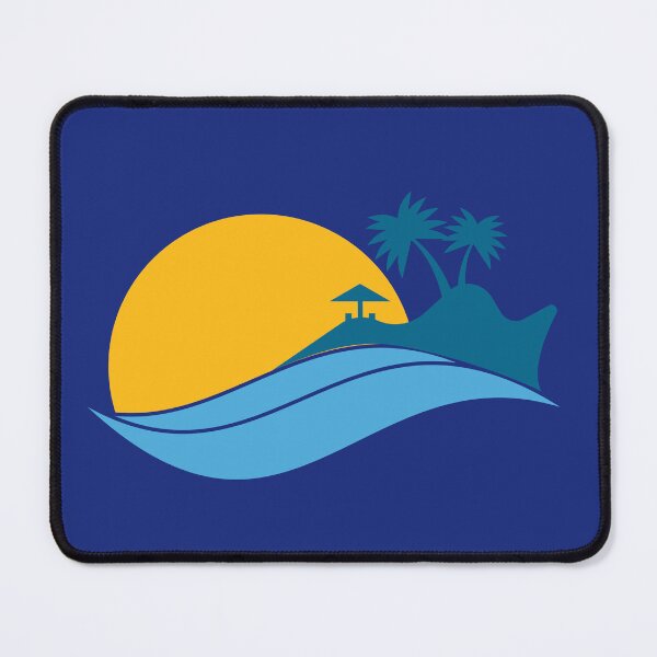 Item preview, Summer Sunset Island Circle Yellow Sun Ocean Waves Beach designed and sold by SolutionsArt.