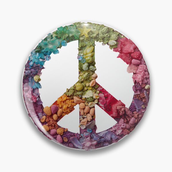 Item preview, Earthy Botanical Peace Sign - Boho Crystal & Nature Texture designed and sold by Melian Vintage.