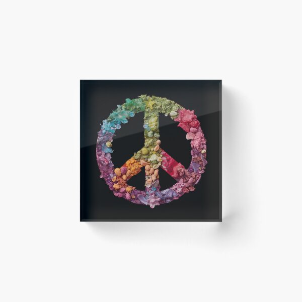 Item preview, Earthy Botanical Peace Sign - Boho Crystal & Nature Texture designed and sold by Melian Vintage.