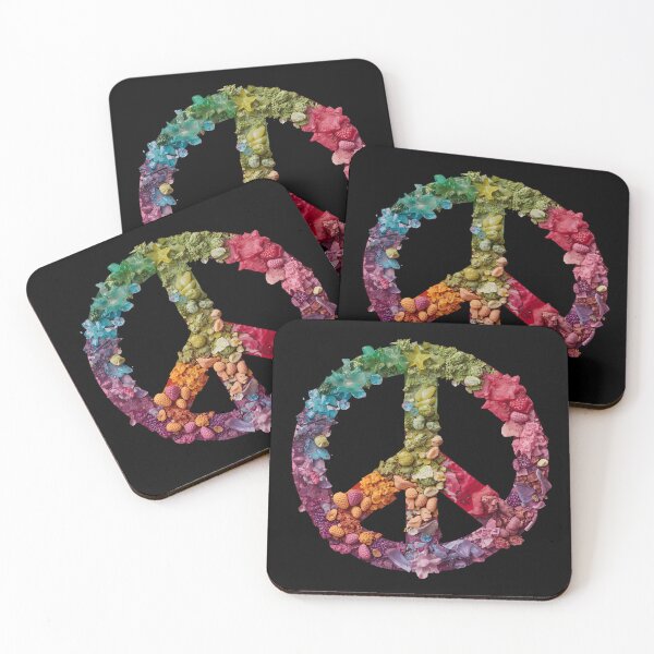 Item preview, Earthy Botanical Peace Sign - Boho Crystal & Nature Texture designed and sold by Melian Vintage.