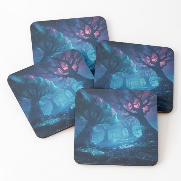 Item preview, Living Nebula Forest Fantasy Alien Landscape designed and sold by Luminous Wilds.