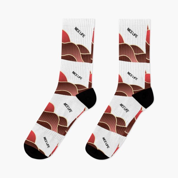 Item preview, Nice Life – Abstract Wave Art Red Crimson designed and sold by N0irNest.
