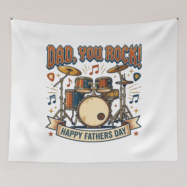 Item preview, Dad You Rock! Drummer Father's Day Gift | Music Lover Gift designed and sold by SideKickCreates.