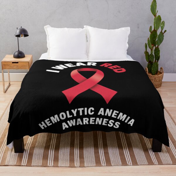 Item preview, I WEAR RED HEMOLOYTIC ANEMIA AWARENESS designed and sold by SapfireStuArt.